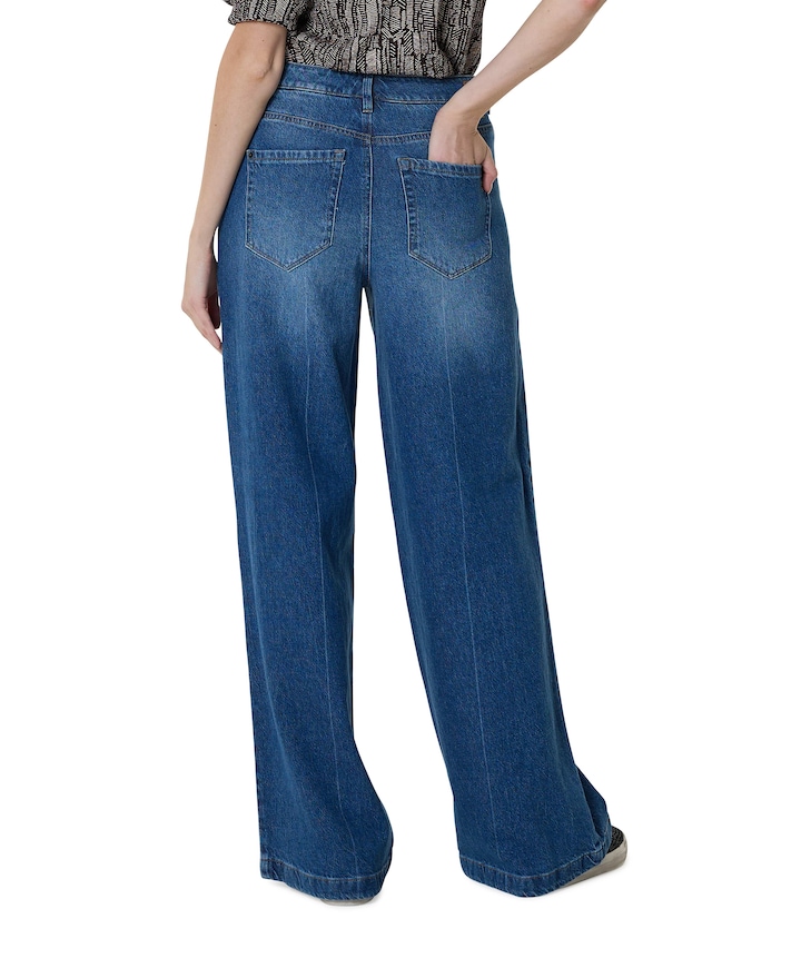 Wide leg Modern jeans blauw