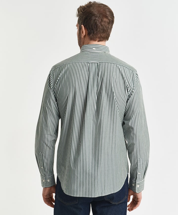 Heren overhemd lange mouw groen