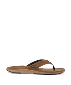 Leather offshore heren slipper bruin