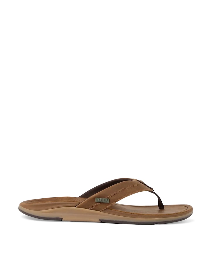 Leather offshore heren slipper bruin