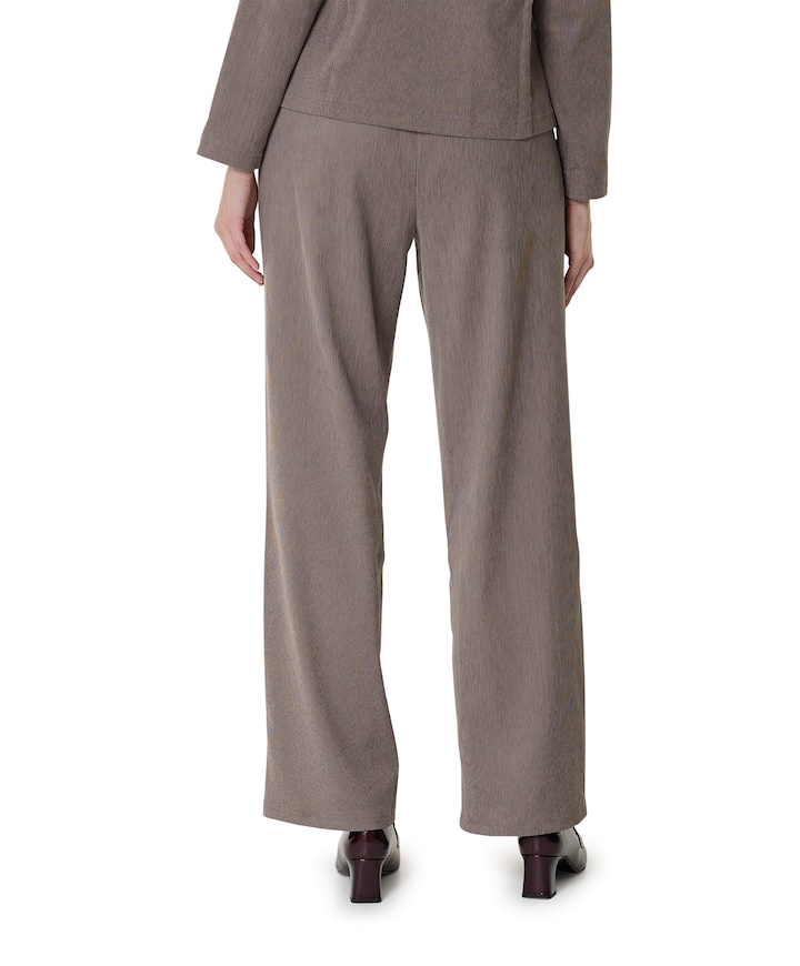 Wide leg dames broek beige