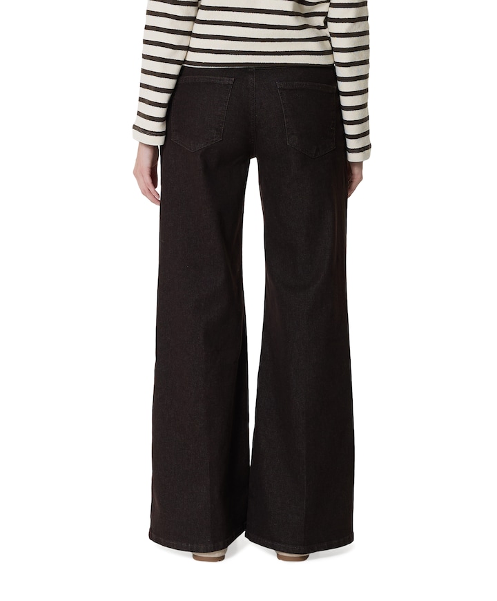 WIDE dames jeans bruin