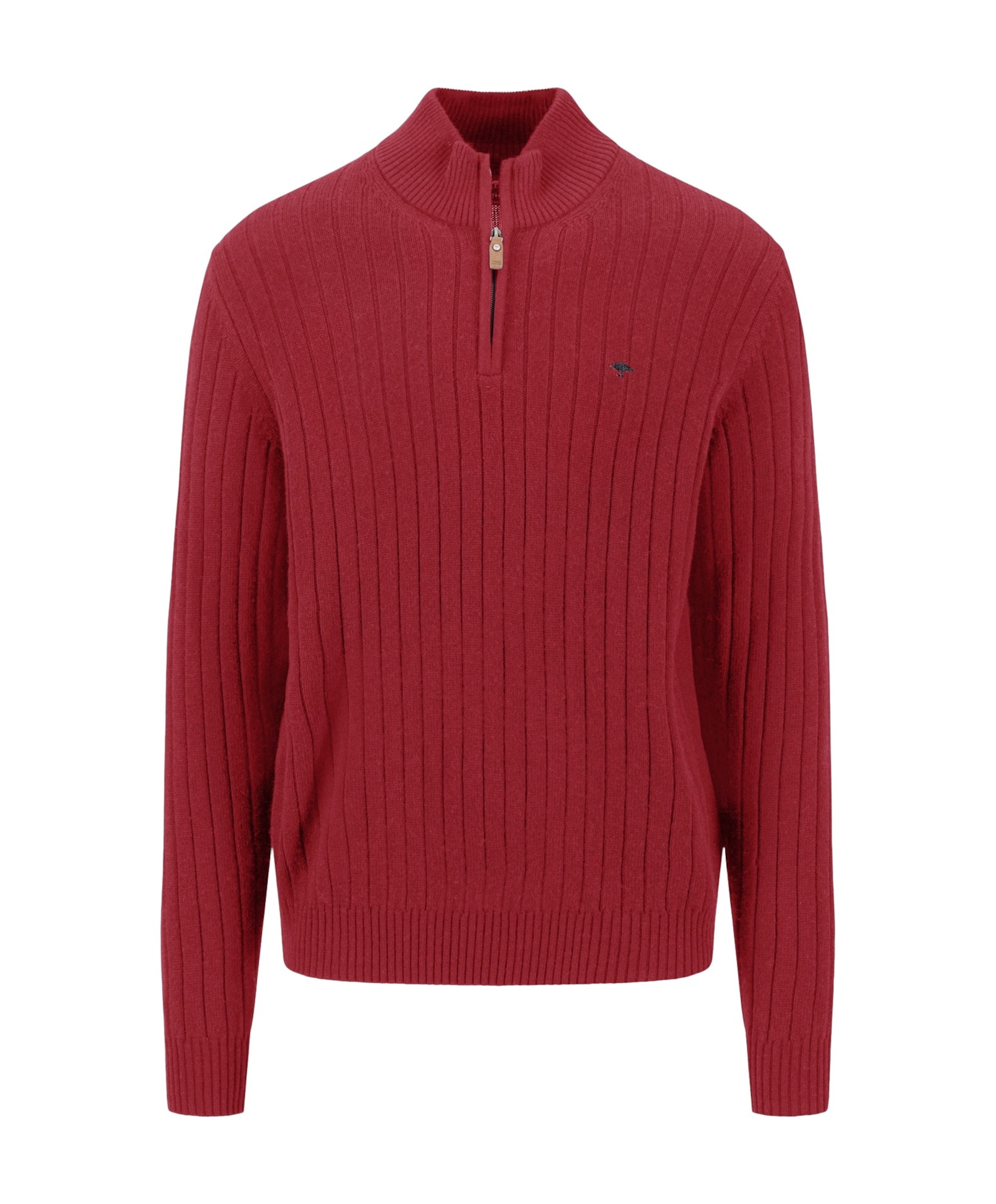 Heren trui met rits rood