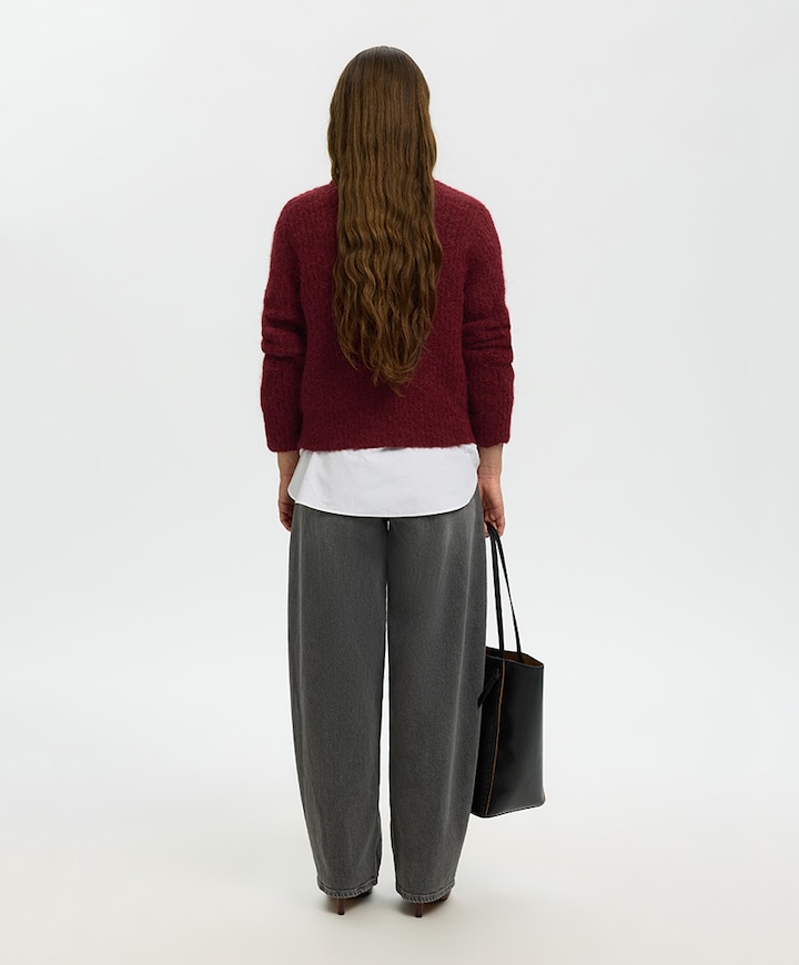 Dames vest bordeaux