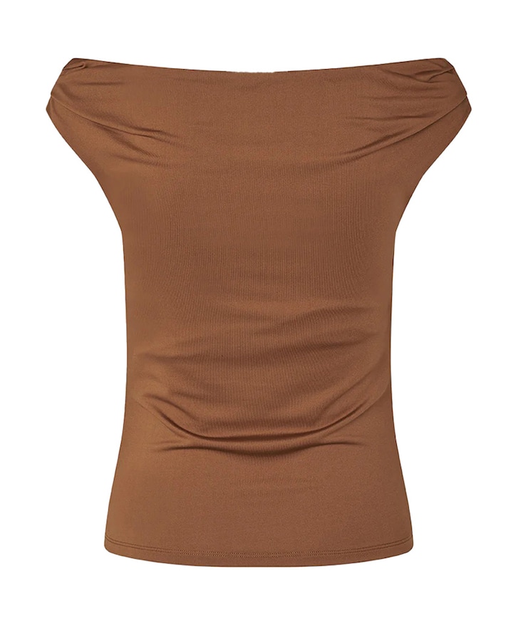 Dames top bruin