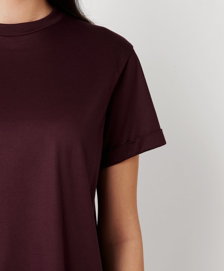 Dames T-shirt bordeaux