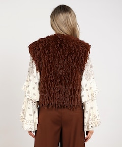 Dames gilet bruin