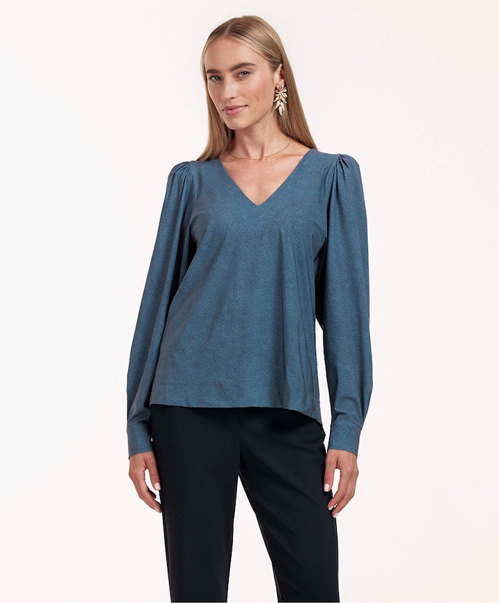 Dames blouse blauw