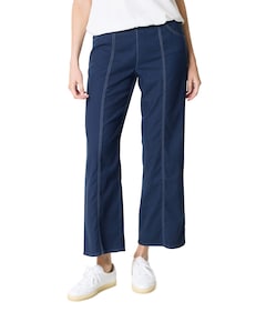 Wide leg dames broek blauw