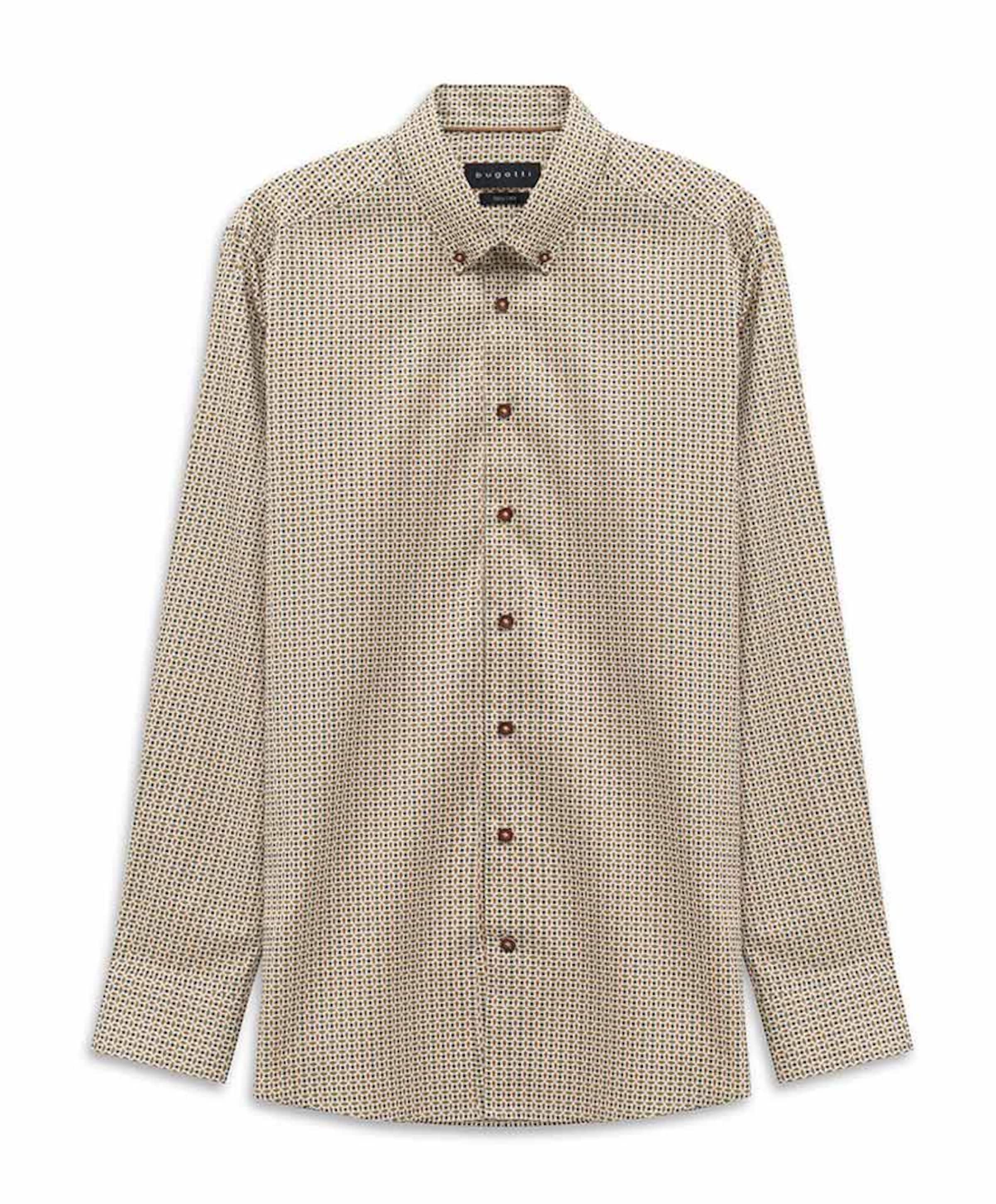 Heren overhemd lange mouw groen