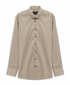 Heren overhemd lange mouw groen