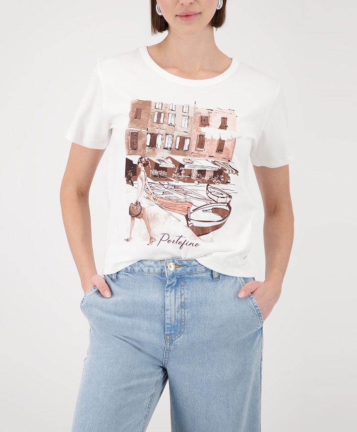 Dames T-shirt ecru