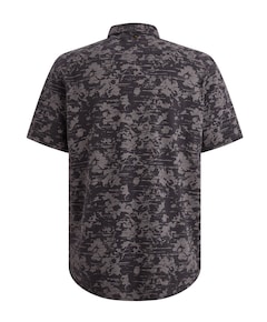 Heren overhemd korte mouw blauw
