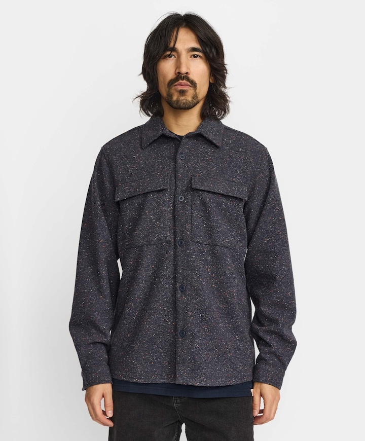 Heren overshirt blauw
