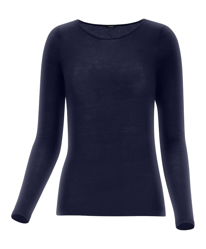 Dames longsleeve blauw
