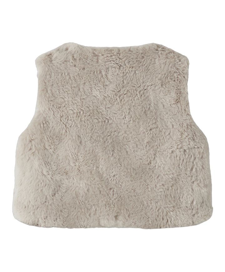 Meisjes gilet beige
