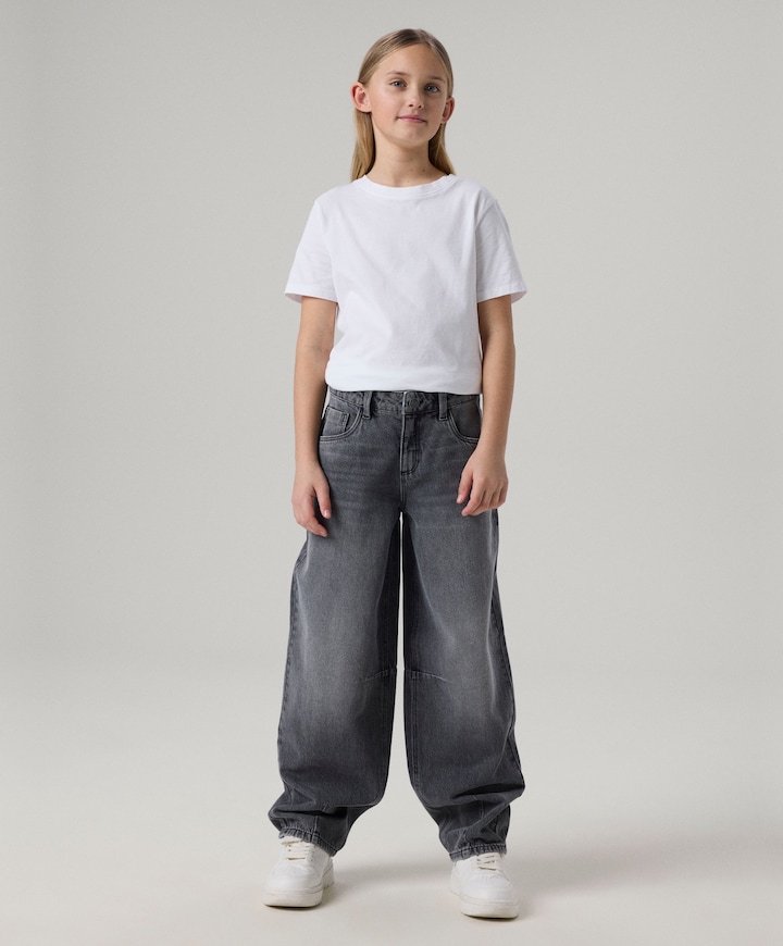 NKFBELLA BARREL JEANS 2113-RM NOOS meisjes jeans grijs