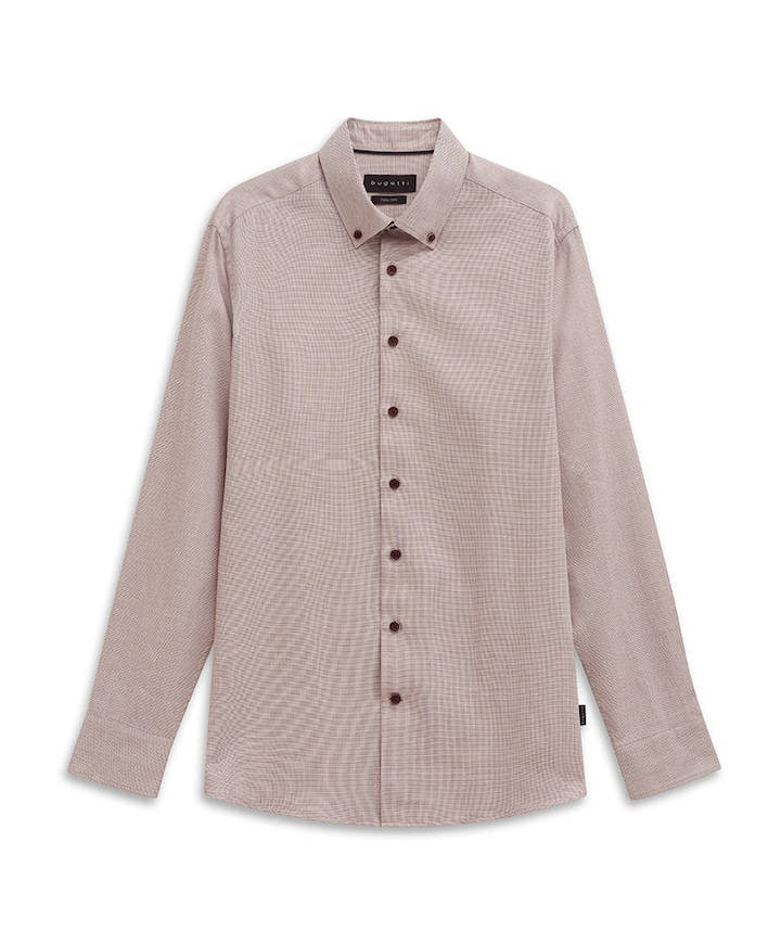 Overhemd lange mouw beige