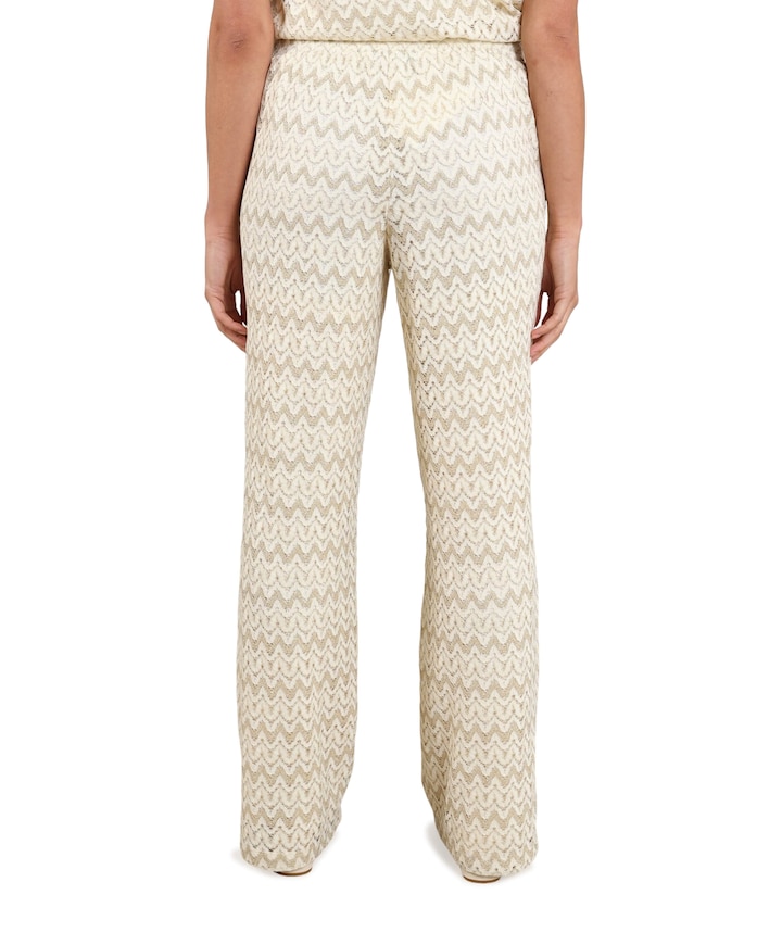 Vajenne Zigzag dames broek ecru