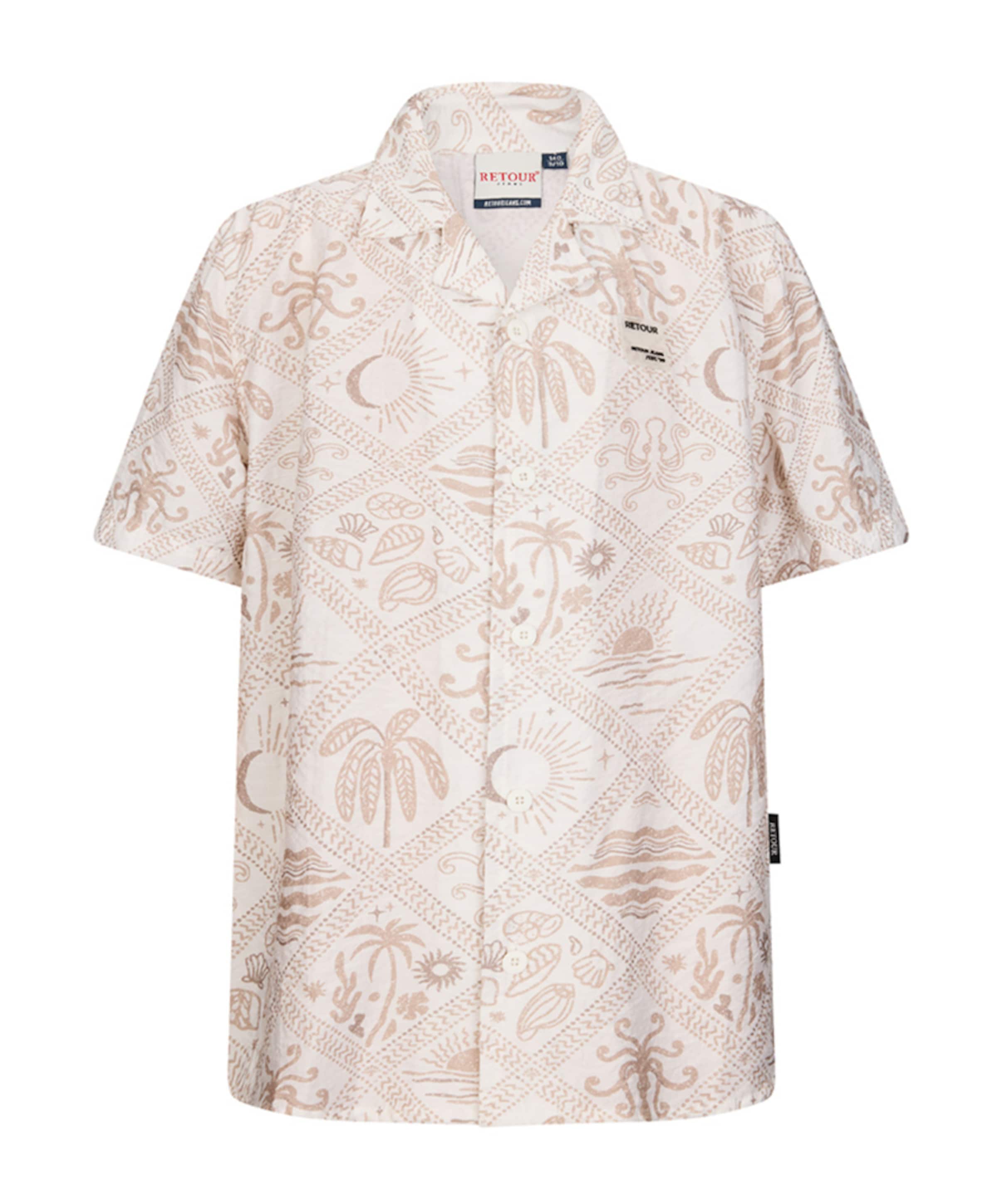 Jongens overhemd korte mouw ecru