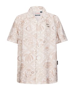 Jongens overhemd korte mouw ecru