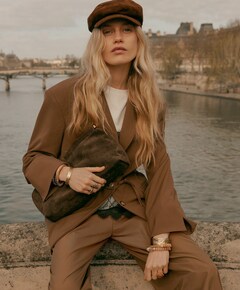 Dames blazer bruin