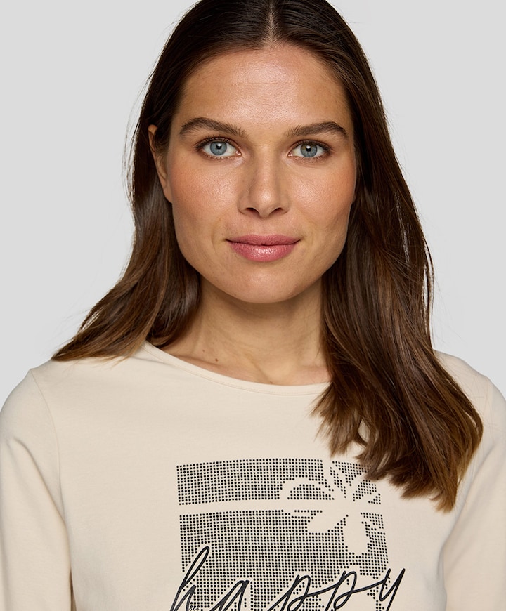 Dames longsleeve beige