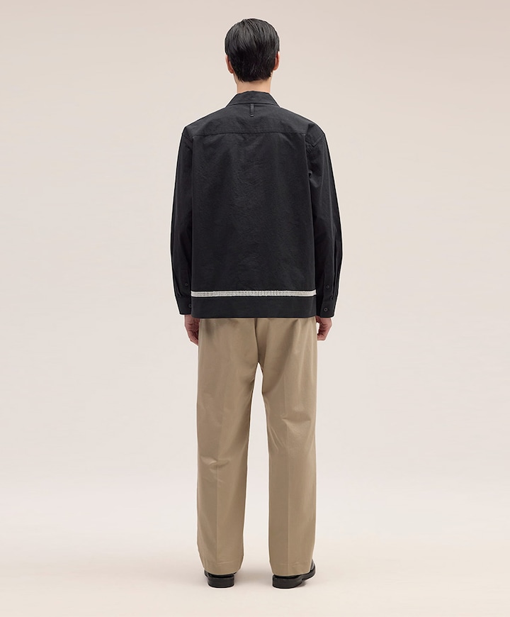 Heren overhemd lange mouw zwart