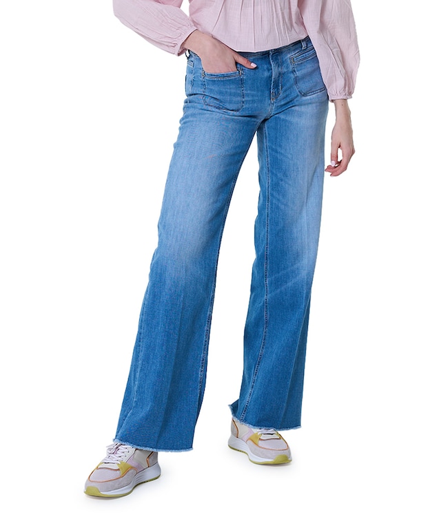 Tess wide leg L33 jeans blauw
