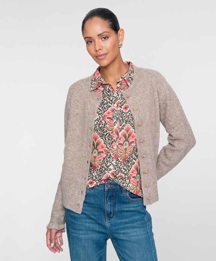 Dames vest beige