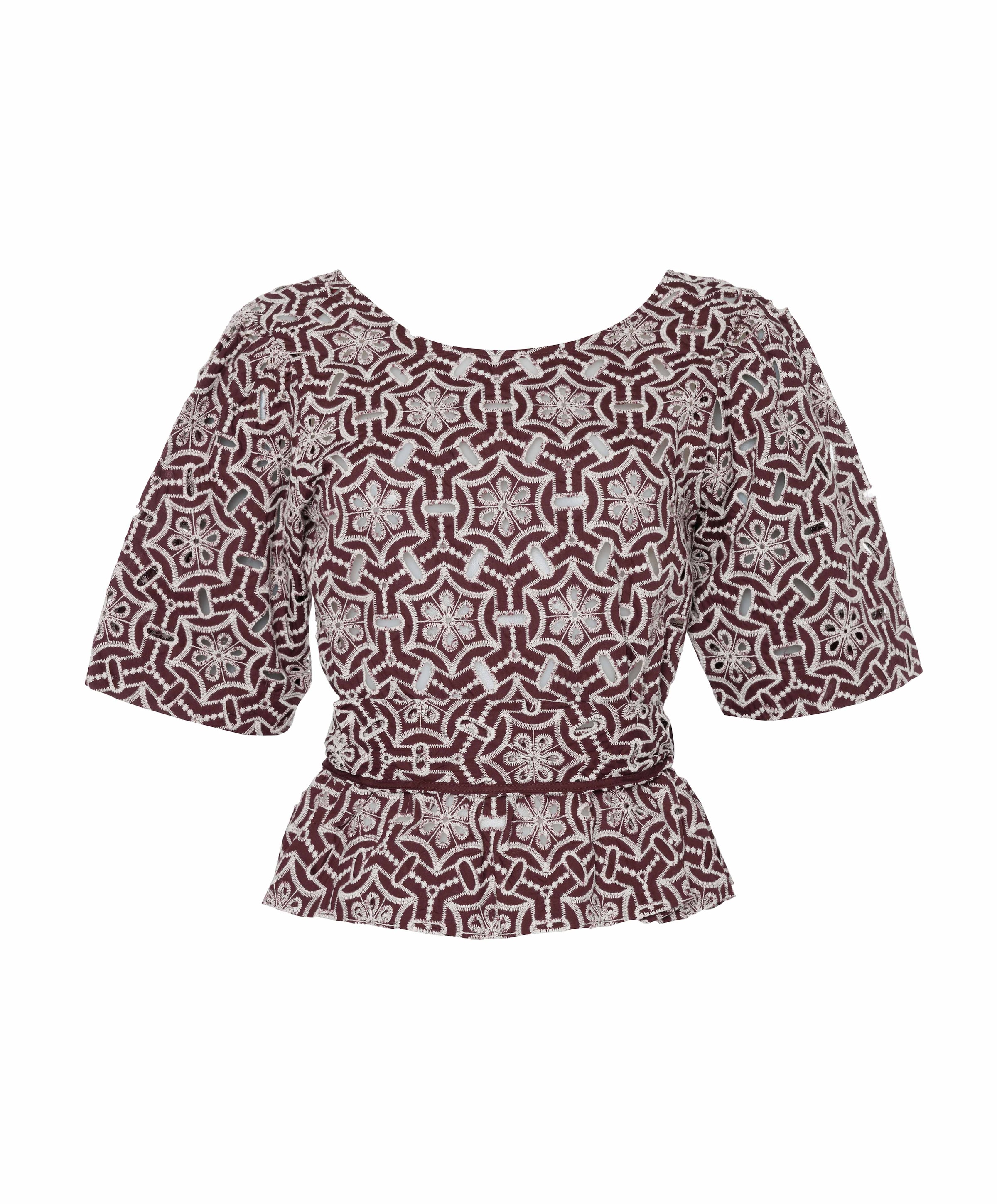 Dames blouse bordeaux