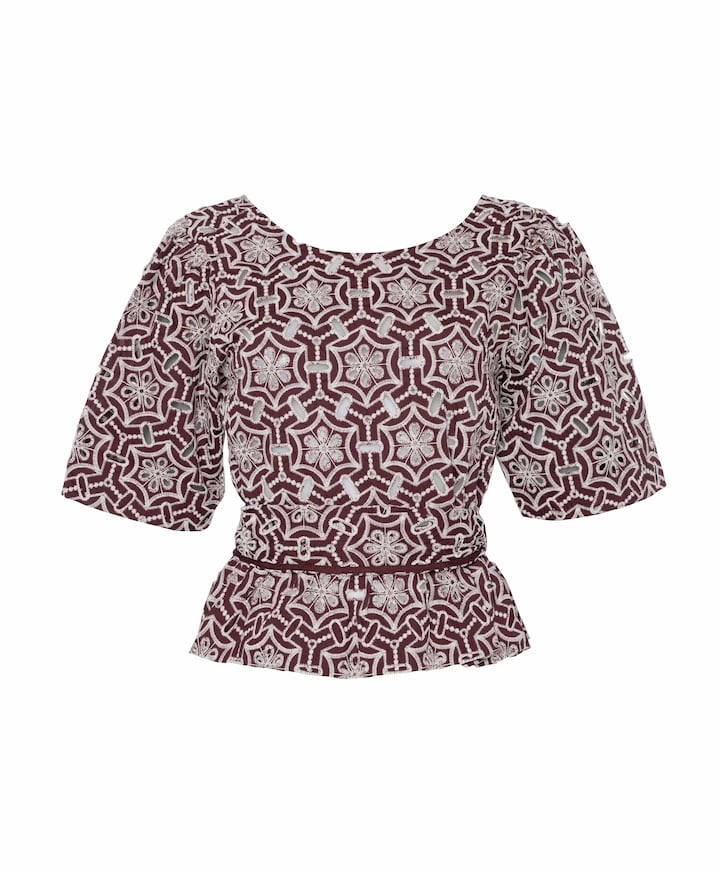 Dames blouse bordeaux