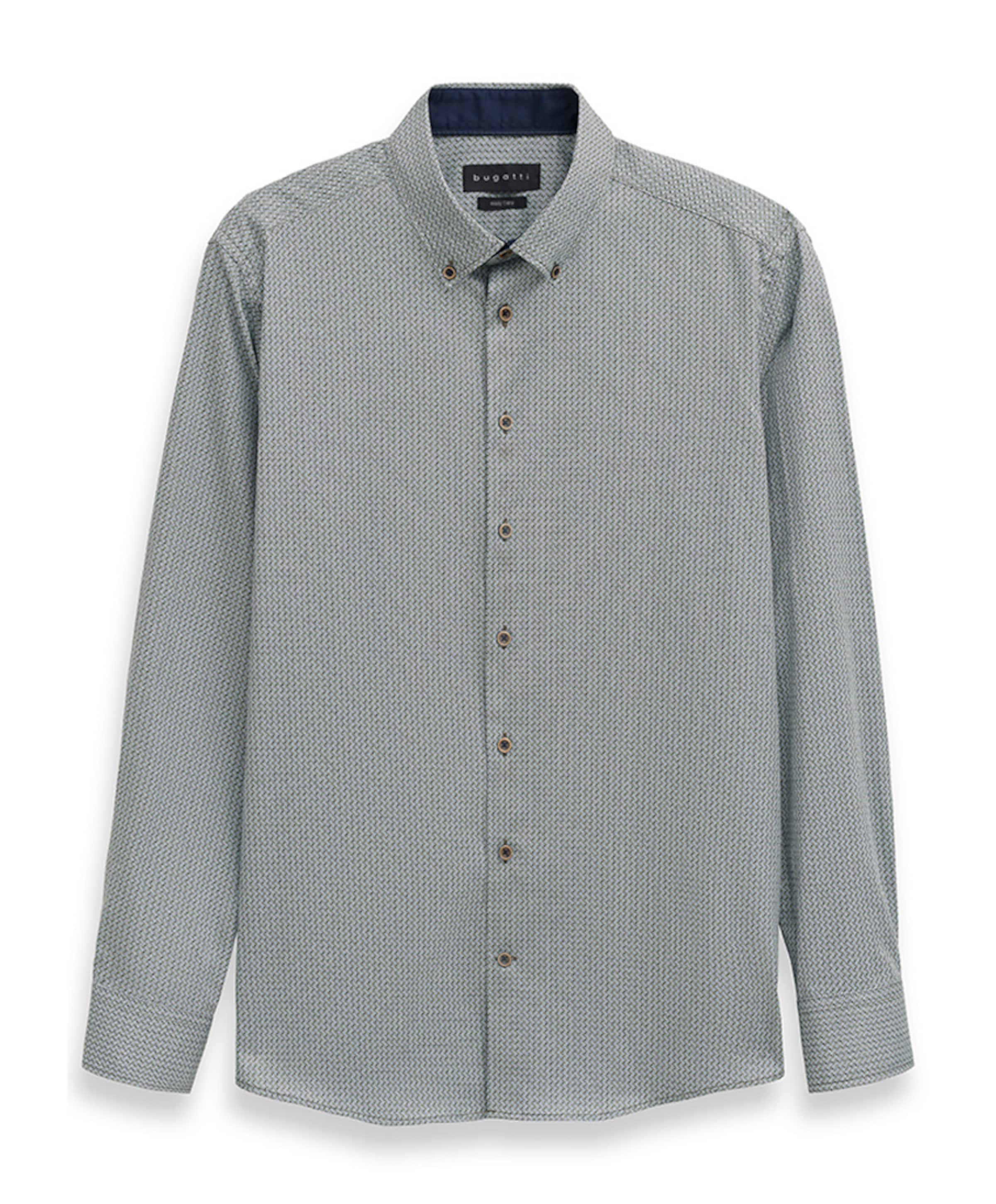 Heren overhemd lange mouw groen