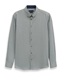 Heren overhemd lange mouw groen