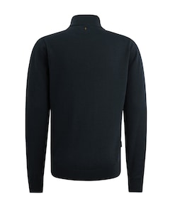 Heren trui met rits blauw