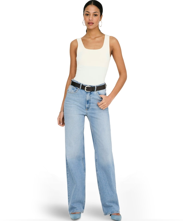 ONLJUICY LIFE HW WIDE LEG REA365  N dames jeans blauw