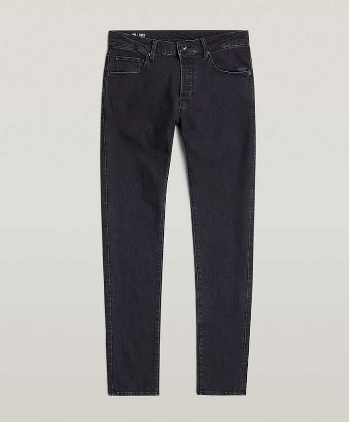 3301 Slim heren jeans zwart