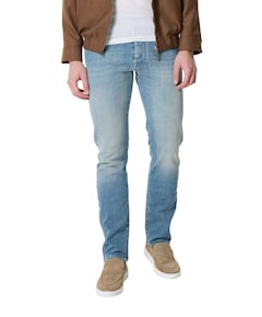 Nick Slim 5 Pocket heren jeans blauw