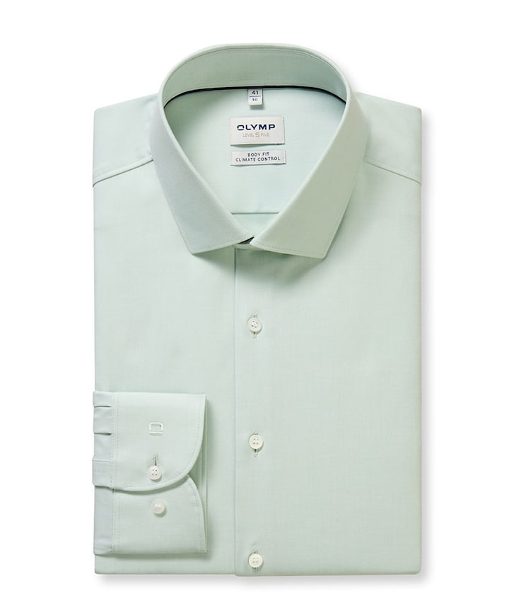 Heren overhemd extra lange mouw groen