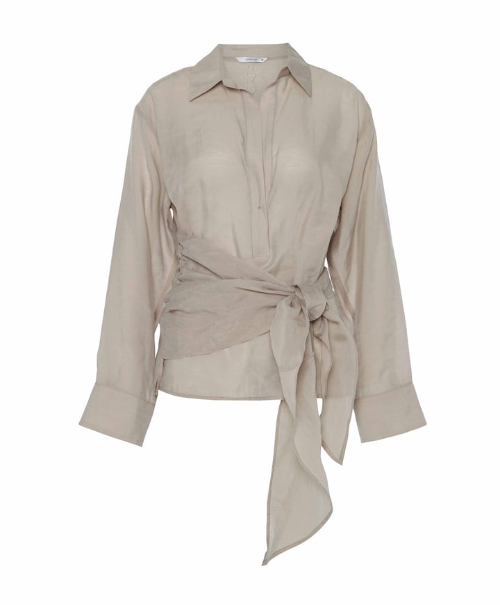 Dames blouse beige