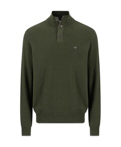 Heren trui met rits groen