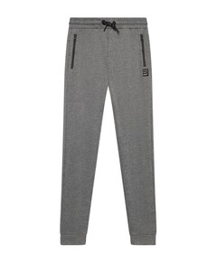 Jogpant Check Zip Pocket jongens broek grijs