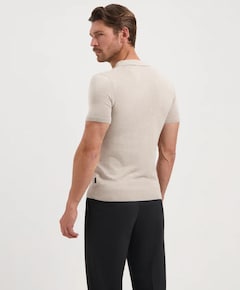 Heren polo beige
