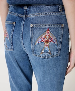 Porcelain Birds dames jeans blauw