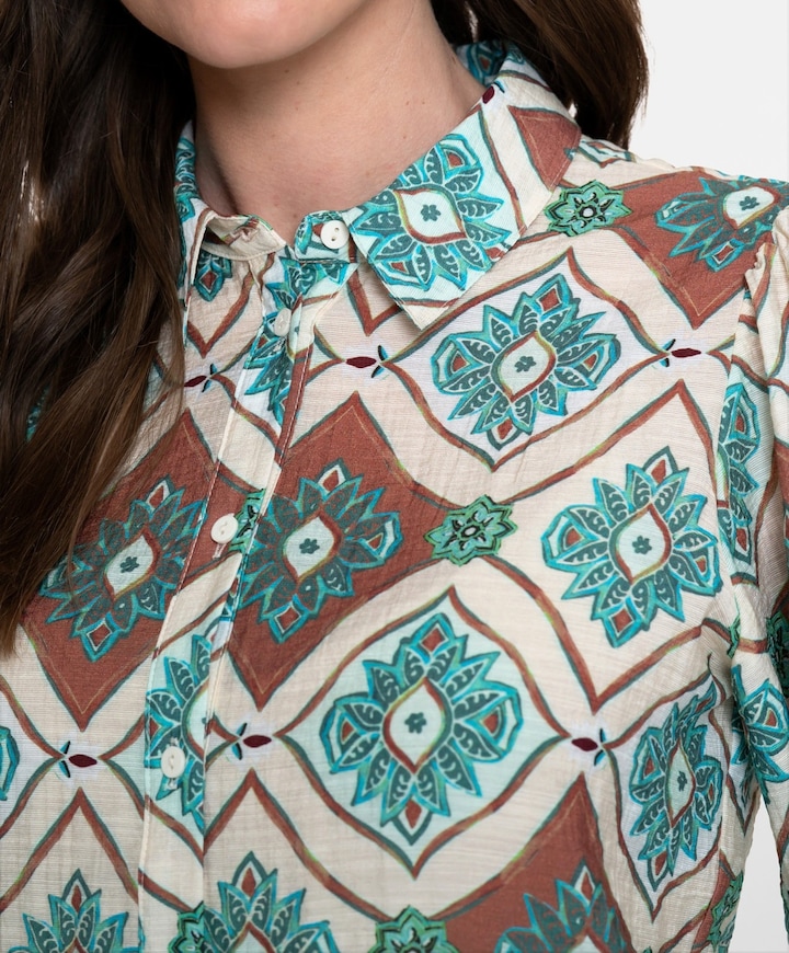 Dames blouse blauw