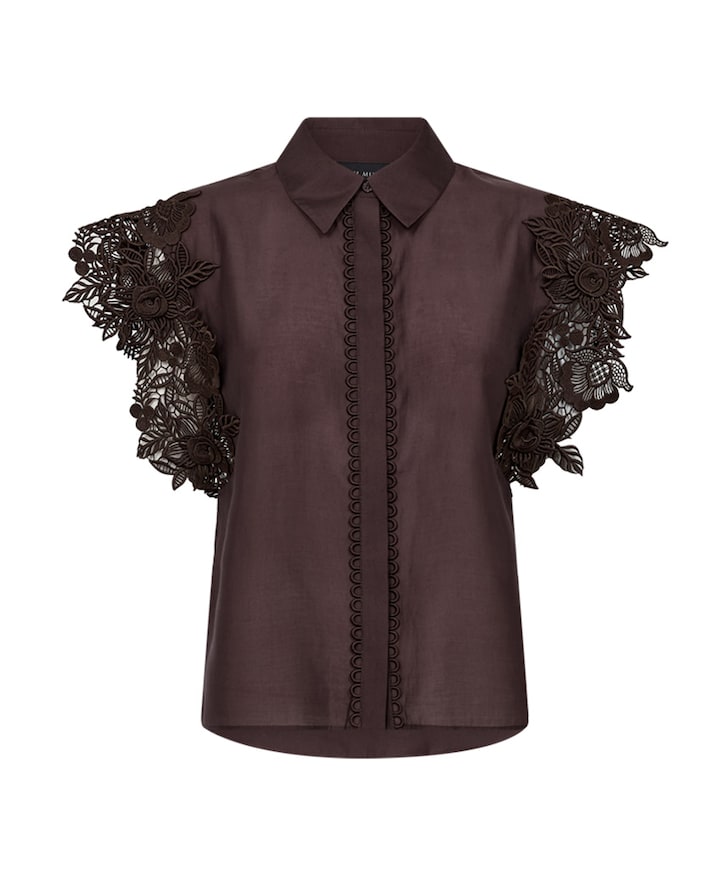 Dames blouse bruin