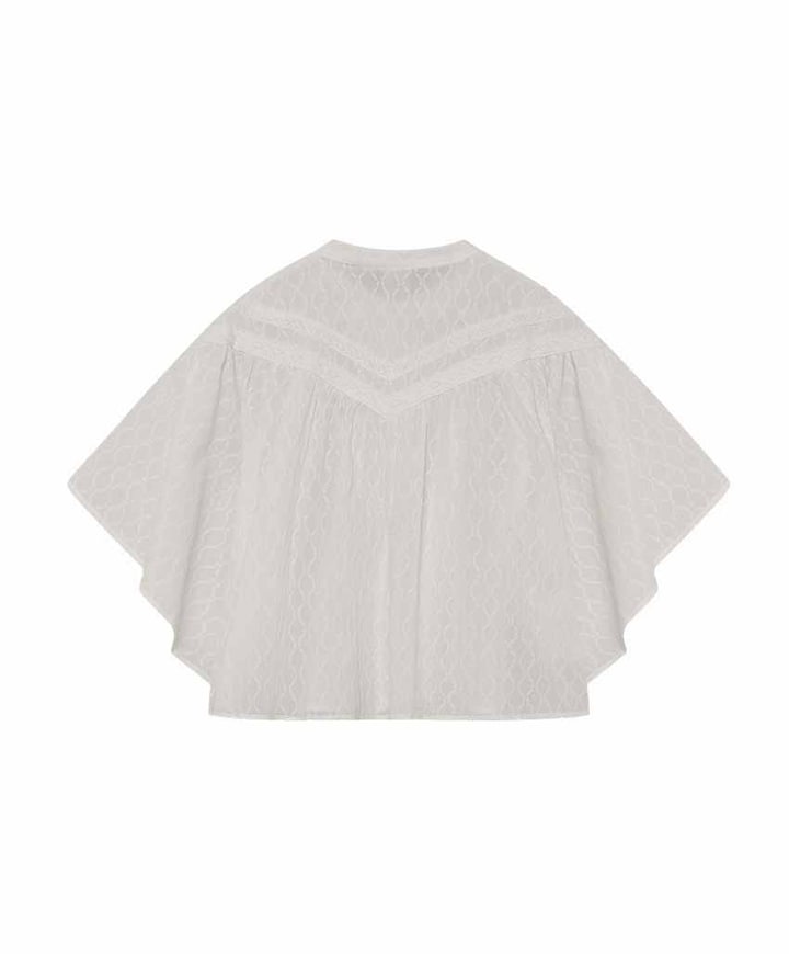 Meisjes blouse korte mouw wit