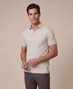 Heren polo beige