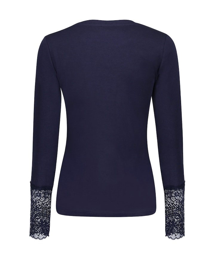 Dames longsleeve blauw