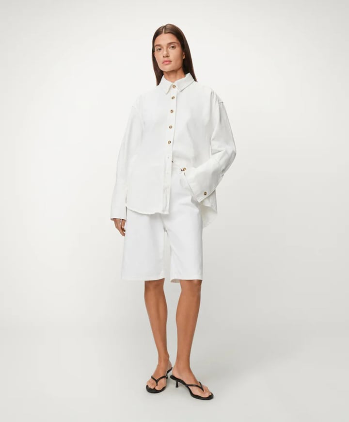 Dames spijkerblouse wit